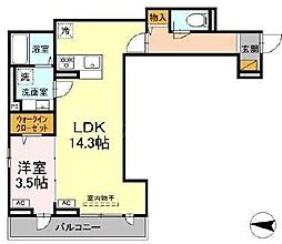 D-SOLACE幕張本郷1丁目 1階1LDKの間取り