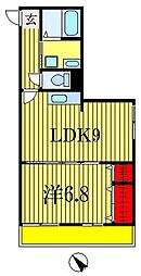セラ大神宮下 1LDKの間取図画像