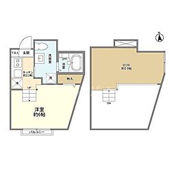 仮称chaletプラス駿河台 1Kの間取図画像