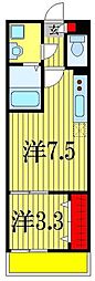 AJ幕張本郷North2 1DKの間取図画像