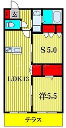 コスタボダハウス 1SLDKの間取図画像