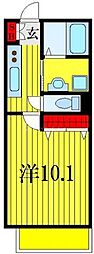 ベクヴェーム 1Kの間取図画像