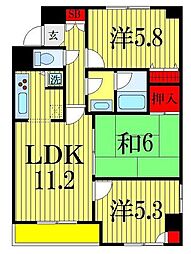 幕張イースト 3LDKの間取図画像