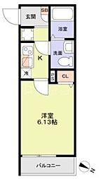 レッツ・ユーノス 1Kの間取図画像
