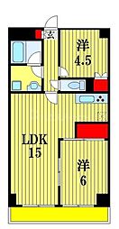 YS習志野台 2LDKの間取図画像
