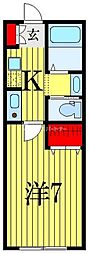 グランシャリオ 1Kの間取図画像