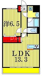 カーサワイ 1LDKの間取図画像