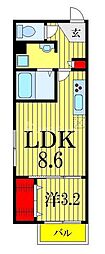ジェンティーレトリヤマ5 1LDKの間取図画像