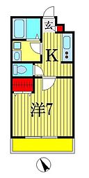 シャルマンコート 1Kの間取図画像