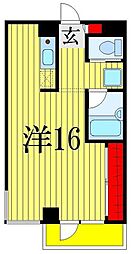 アリア幕張 ワンルームの間取図画像