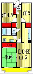 レインボーヒルズ21 3LDKの間取図画像