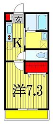 エヌコートルピア 1Kの間取図画像
