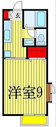 リヴェールハイム 1Kの間取図画像