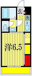 リブリ・幕張西 1Kの間取図画像