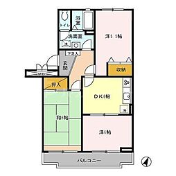 サンルミエール 3DKの間取図画像