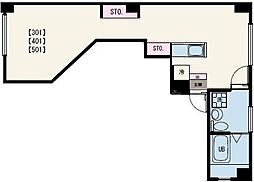 大久保ビル ワンルームの間取図画像