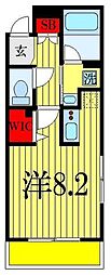 LEO四拾伍番館 ワンルームの間取図画像
