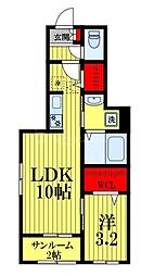 MALIBU(マリブ) 1LDKの間取図画像