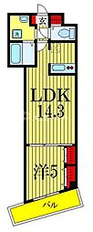 ヴェローナジュネス 1LDKの間取図画像