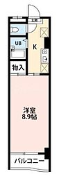 PLENDY稲毛海岸 1Kの間取図画像