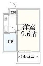 ジュネパレス新検見川第8 1Kの間取図画像