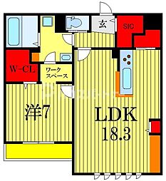 ディアランドピア 1SLDKの間取図画像