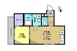 ART新検見川 1LDKの間取図画像