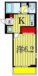 フェリス 1Kの間取図画像