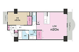 ライオンズマンション片瀬江ノ島 1LDKの間取図画像