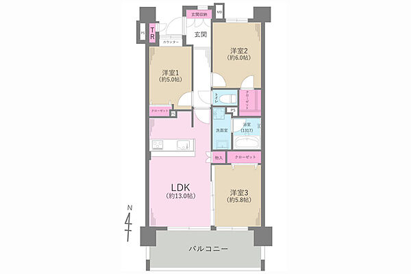 間取りを拡大表示