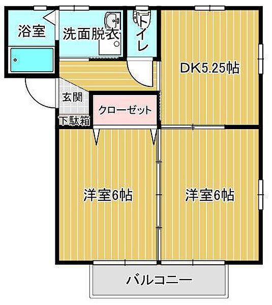 フラワーコーポII 201｜宮崎県宮崎市花ヶ島町椨ノ木(賃貸アパート2DK・2階・39.91㎡)の写真 その2