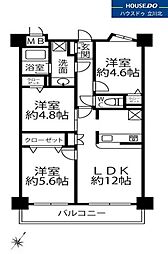 ライオンズマンション南大沢第2 3LDKの間取図画像