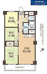 八王子元横山町マンション 3LDKの間取図画像