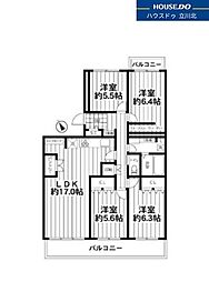 グリーンメゾン貝取22-2-13号棟 4LDKの間取図画像