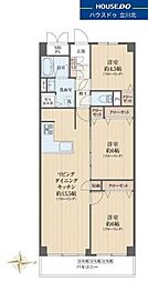 ライオンズマンション一橋学園　604号室 3LDKの間取り