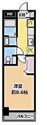 メゾンフラワー千石 1Kの間取図画像