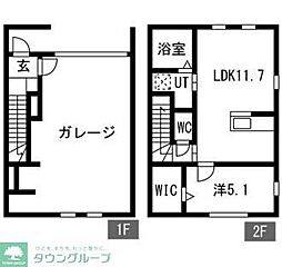 エクシア七里 2LDKの間取図画像