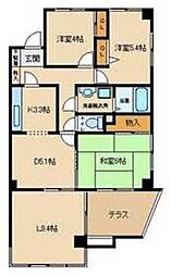 リッシェル浦和 3LDKの間取図画像