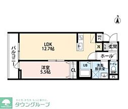 リーブルファイン大宮天沼町 1LDKの間取図画像