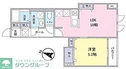 YSジュピター 1LDKの間取図画像