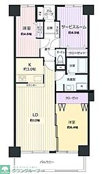 ライオンズマンション大宮指扇弐番館 2SLDKの間取図画像