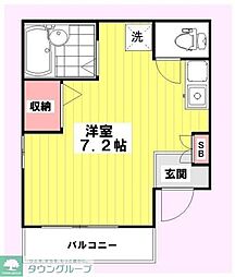 ブリーズクレール ワンルームの間取図画像