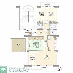 うらわイーストシティみずき街2号棟 4LDKの間取図画像