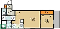 さいたま市見沼区大和田町1丁目アパート 1LDKの間取図画像
