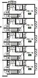 メルディア与野本町 1Kの間取図画像