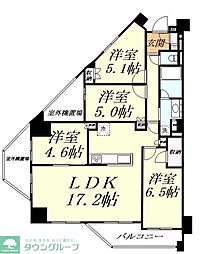 サンクタス与野サウスレジデンス 4LDKの間取図画像