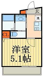 MELDIA桜区田島3丁目No2 1Kの間取図画像