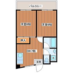 ルーマ328 2DKの間取図画像