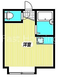 西武新宿線 鷺ノ宮駅 徒歩3分の賃貸アパート 1階ワンルームの間取り
