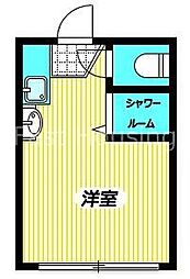 シエスタミモザ ワンルームの間取図画像